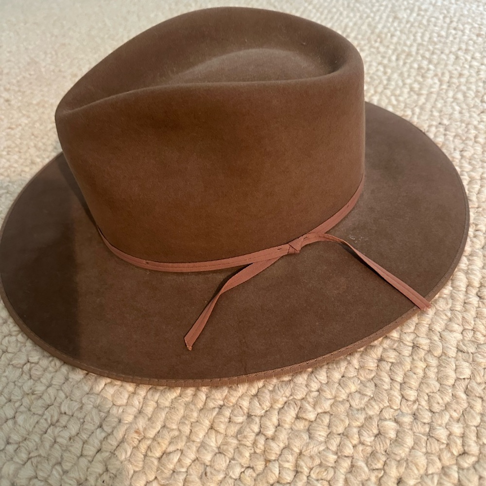 Stetson Brown Fedora Hat with Wide Brim with Original Box